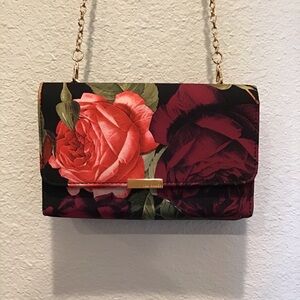 Ted Baker small Floral Clutch with gold chain